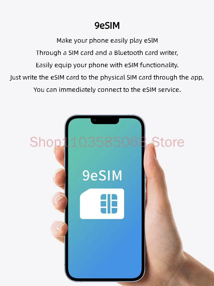 9eSIM – carte d'écriture ESIM vers lecteur de carte physique SIM, avec Support d'écriture illimité pour lire et écrire de cartes 5ber
