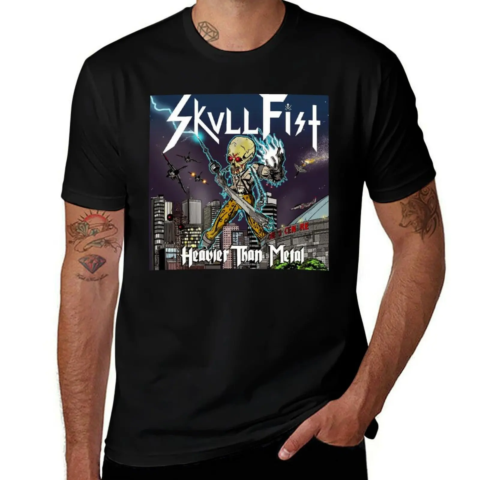 

Skull Fist - Heavier Than Metal T-Shirt man t shirt cotton mens graphic t shirts T-Shirt