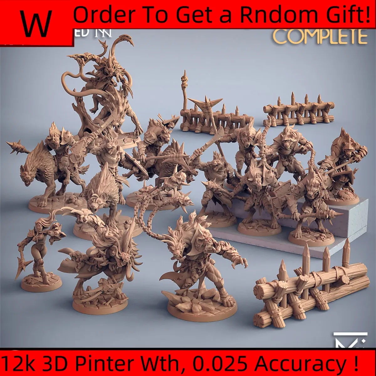 3D Printing Microscopic Models [Jackal] Hyena Knight Predator Killer Dnd Board Game Piece Model