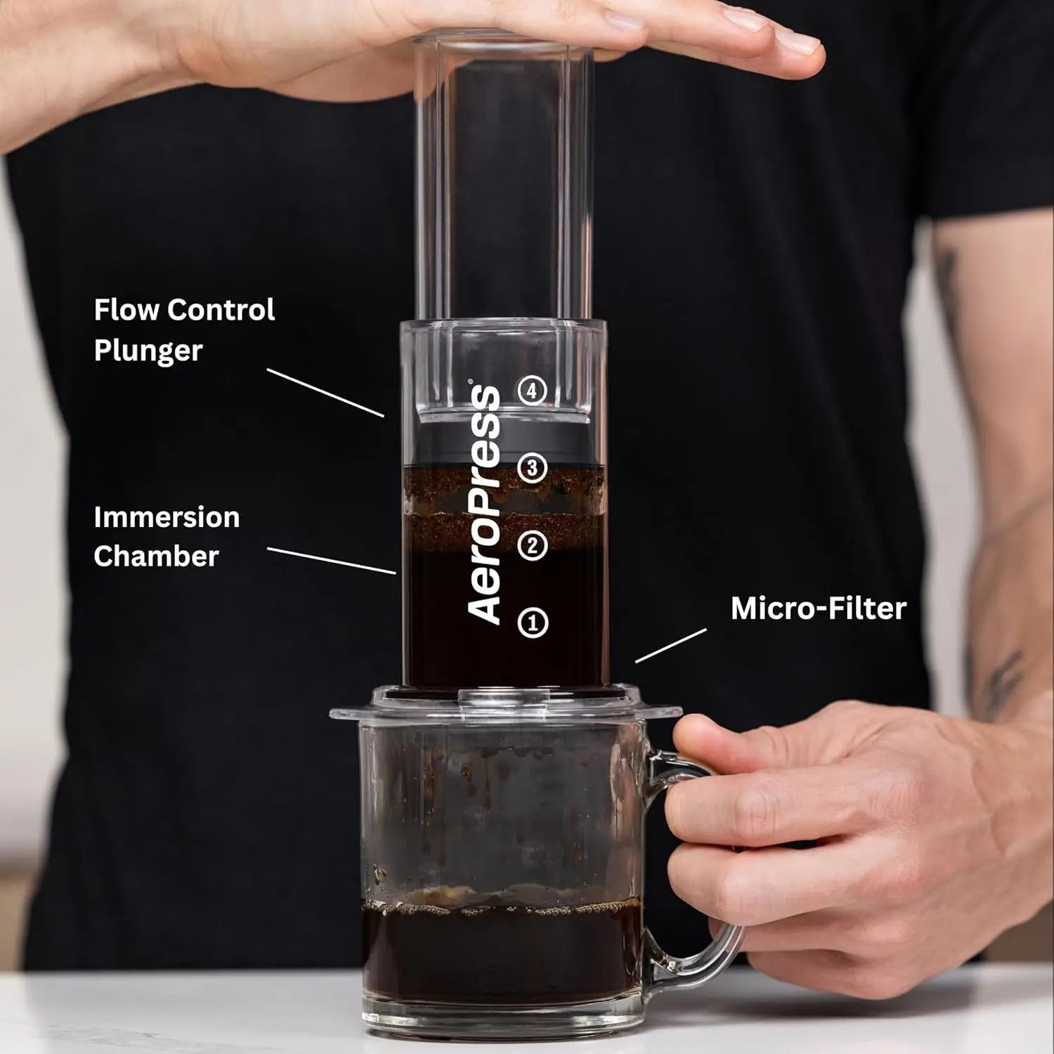 3 in 1 Coffee Maker Bundle - French Press, Pourover & Espresso-Style Coffee, Portable & Ideal for Camping