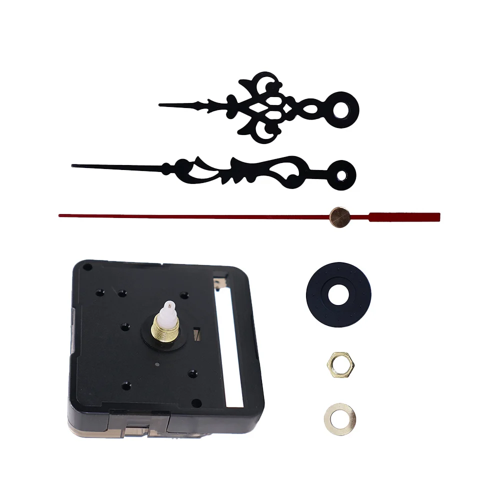 

1Set Clock Movement Premium Metal Movement Kit Clock for Cross Stitch DIY Repair Home Decor Black Simple Elegant Design Quiet
