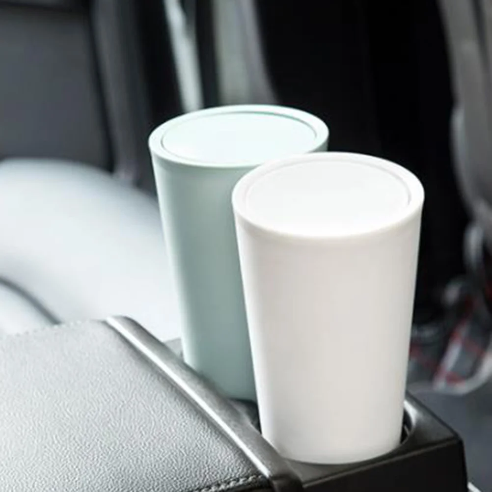 

2Pcs Car Storage Box Durable Plastic Trash Can Anti-Slip Waterproof Slow Pressure Resistant Auto Organizer Light Green