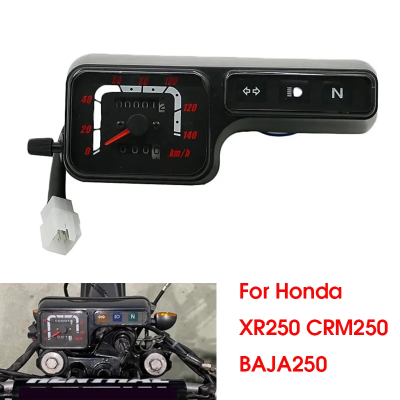 XR250 Motorcycle Speedometer Dashboard Kilometer Odometer Gauge Meter Tachometer Instrument for Honda XR250 XR CRM 250 BAJA250