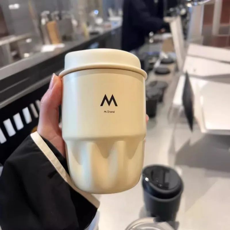 

Mstand Style Insulated Stainless Steel Coffee Mug Portable Thermal Cup Straight Drinking Lid Travel Tumbler For Car Home Office