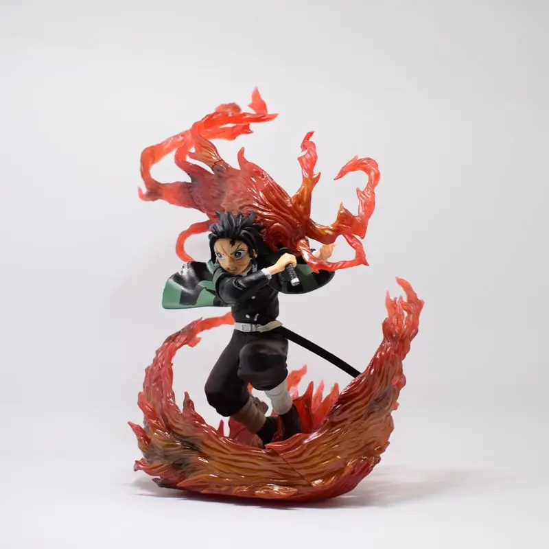 Demon Slayer Anime Action Figure, Kimetsu No Yaiba, ontariTanjiro, Kamado, Hinokami, Kagura, Figurine, Modèle Cadeaux, 25cm