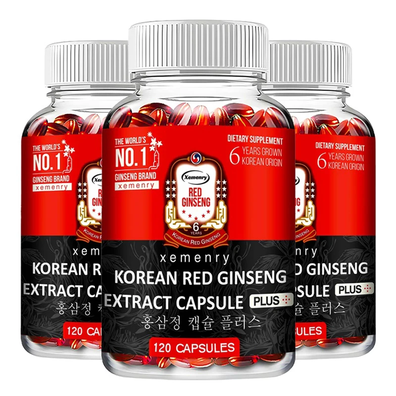 

Korean Red Ginseng Extract Capsules - Increased Energy, Mood, Support Men & Women's Stamina, Muscle Strength