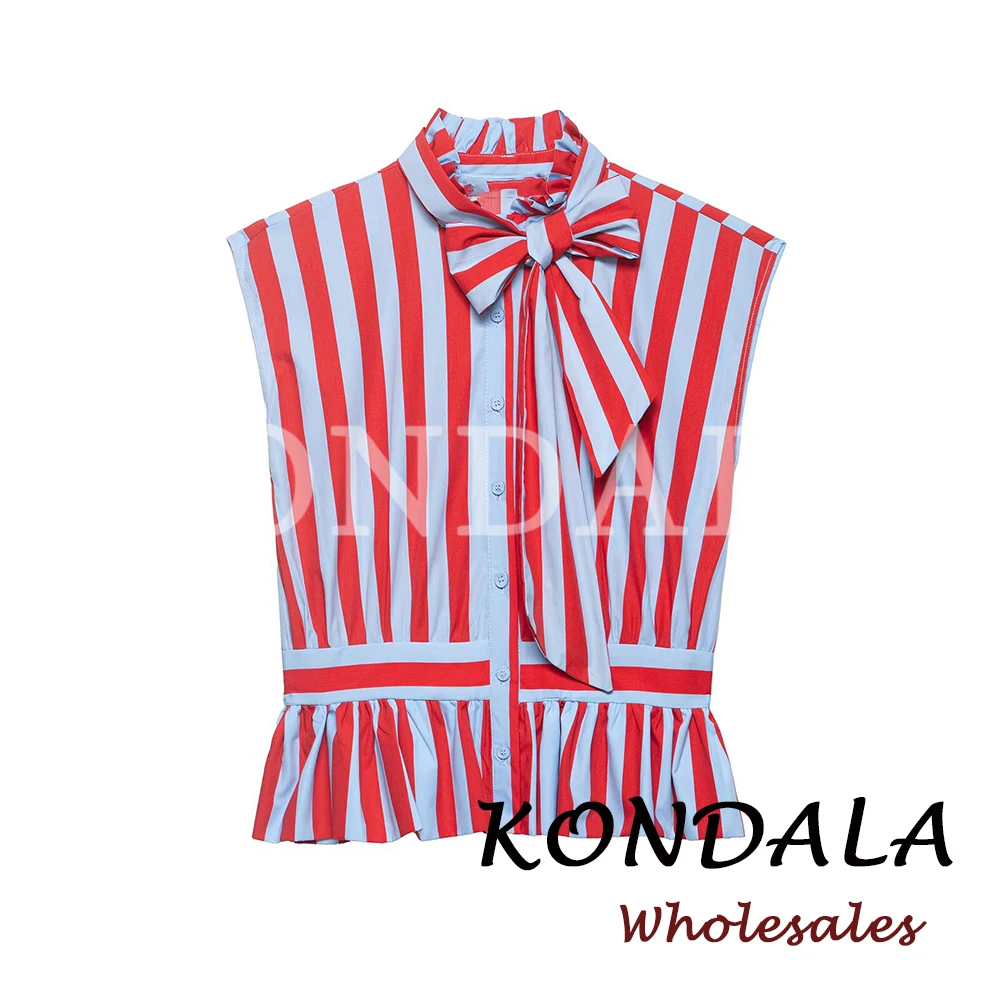 KONDALA Chic Striped Y2K Women - Street Fashion Vest 评论和价格