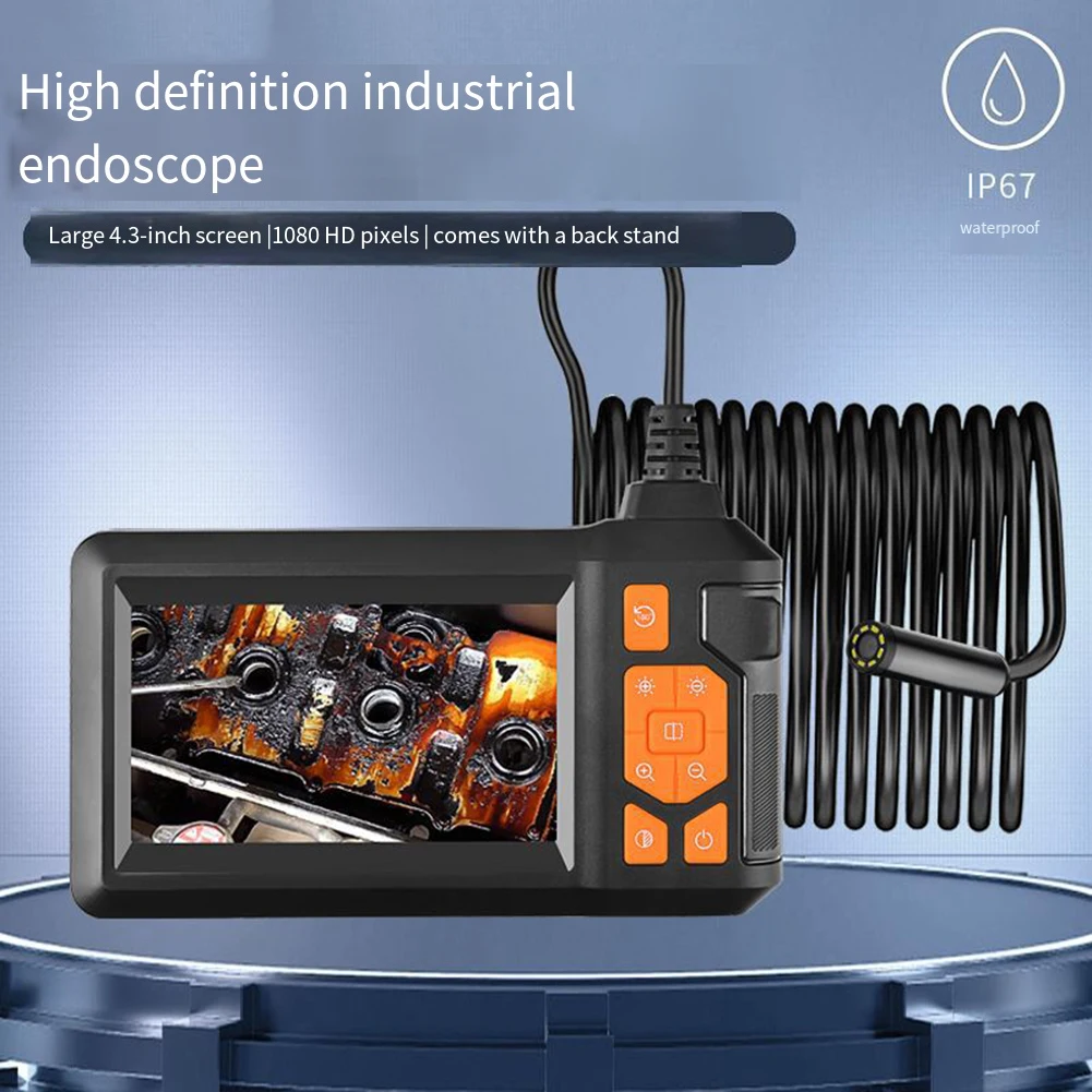 High-performance Polymer Lithium Battery Dark Environments HD Borescope Camera 4.3in Screen Borescope 2.7CM Short Lens