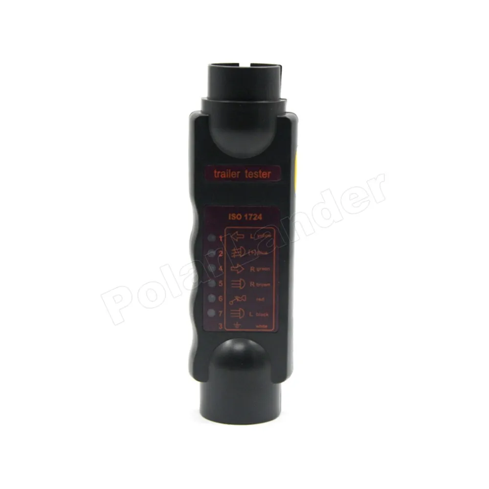 7-Pin Trailer Wiring Tester - 7 LED Indicators ABS Diagnostic Tool for Car Towing Light Circuit