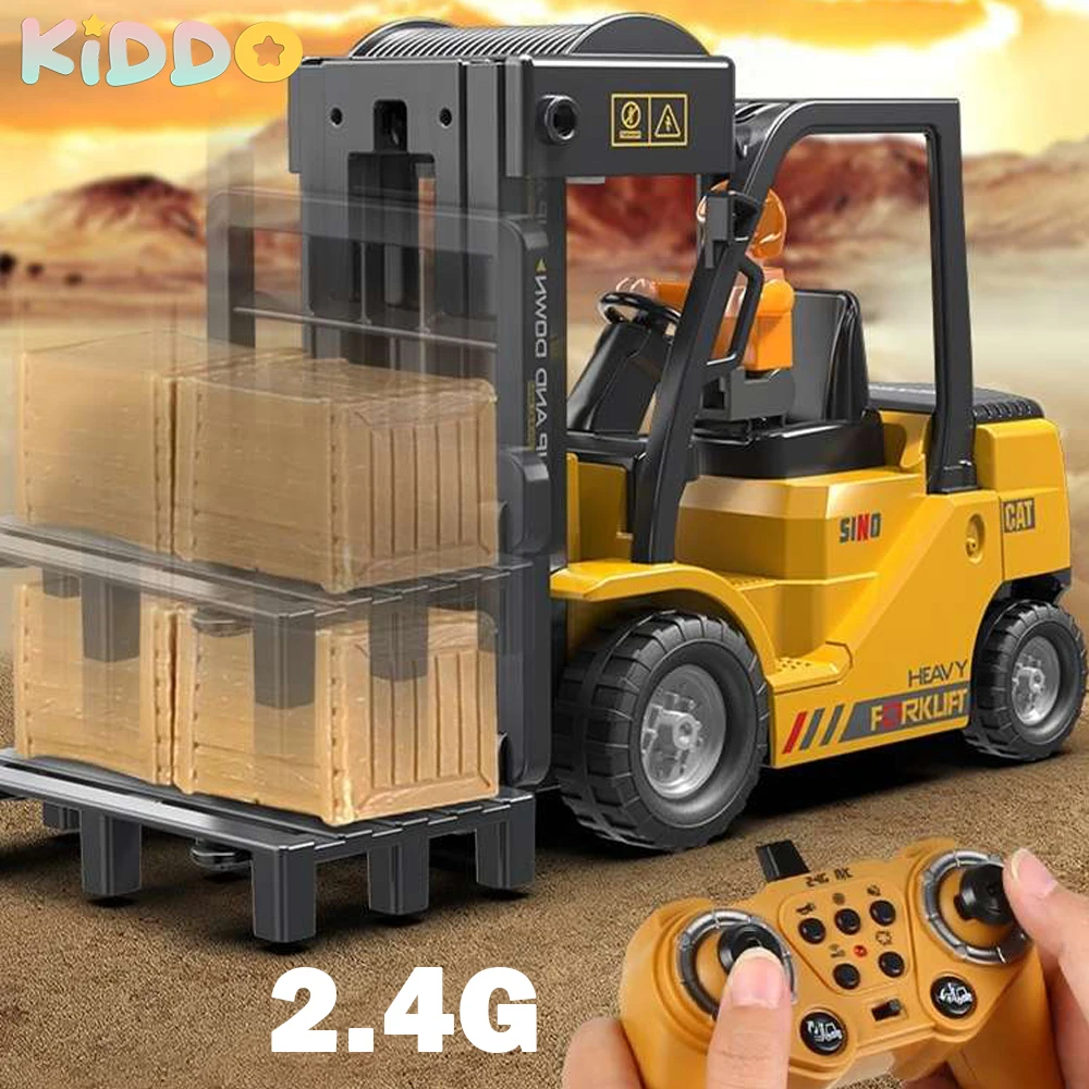 RC Car Forklift Cranes Children Toys Remote Control Cars Toys for Boys Truck Liftable Stunt Car Electric Vehicle for Kids Gift