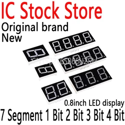 5PCS display a LED da 0,8 pollici 7 cifre tubo rosso catodo comune anodo digitale da 0,8 pollici led 7 segmenti 1 bit 2 bit 3 bit 4 bit