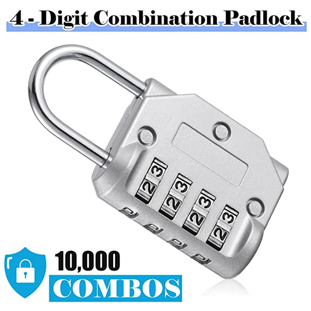 Digital Combination Lock Outdoor Keyless Padlock Suitcase Bag Luggage Safety Protector Door Locking Tool  As shown