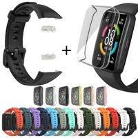 Silicone Strap For Huawei Band 6-6 Pro Strap Smart Watch Adjustable Wristband Replacement Correa Bracelet Honor Band 6 Strap