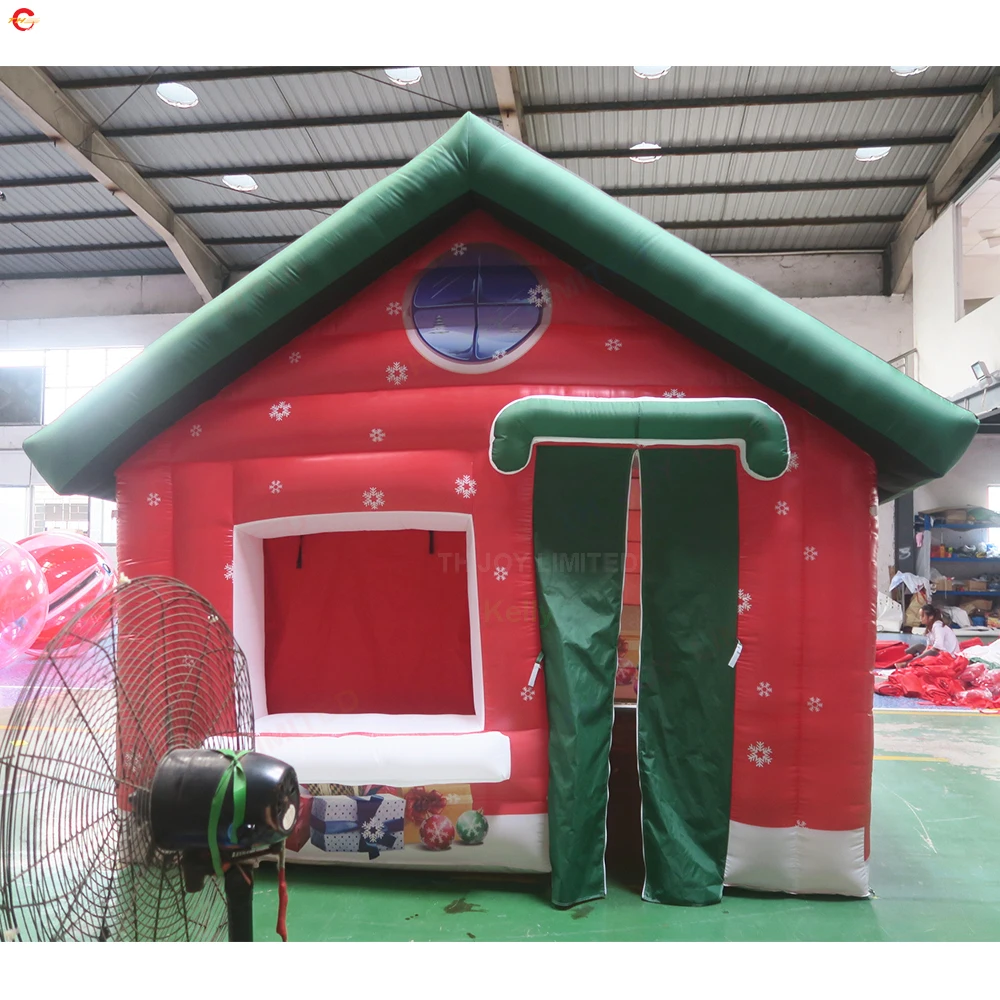 Fast Air Shipping Outdoor Inflatable Christmas House Blow Up Inflatable Santa Grotto Xmas Tents For Sale