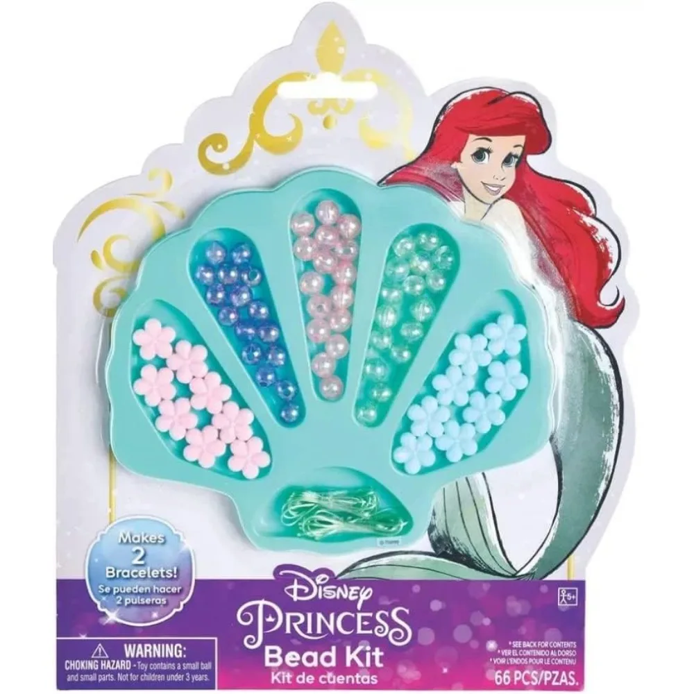 Disney Frozen Enchanting Jewelry Bead Kit | Includes 64 Multicolor Beads & 2 Elastic Strings, Ideal Party Gift For Birthdays & T