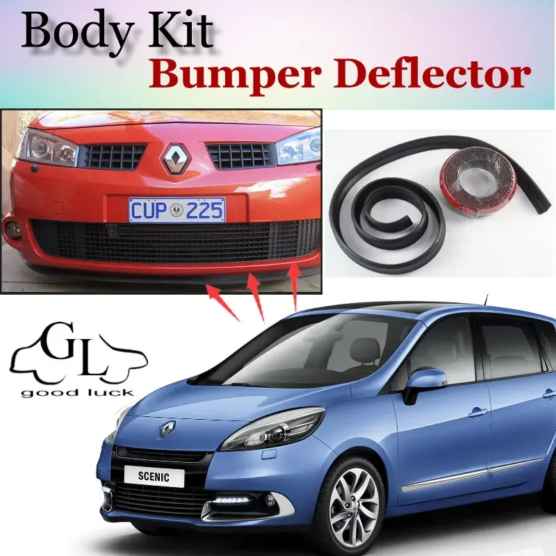 Bumper Lip Deflector Lips For Renault Scenic Front Spoiler Skirt For TopGear Friends Car Tuning View / Body Kit / Strip