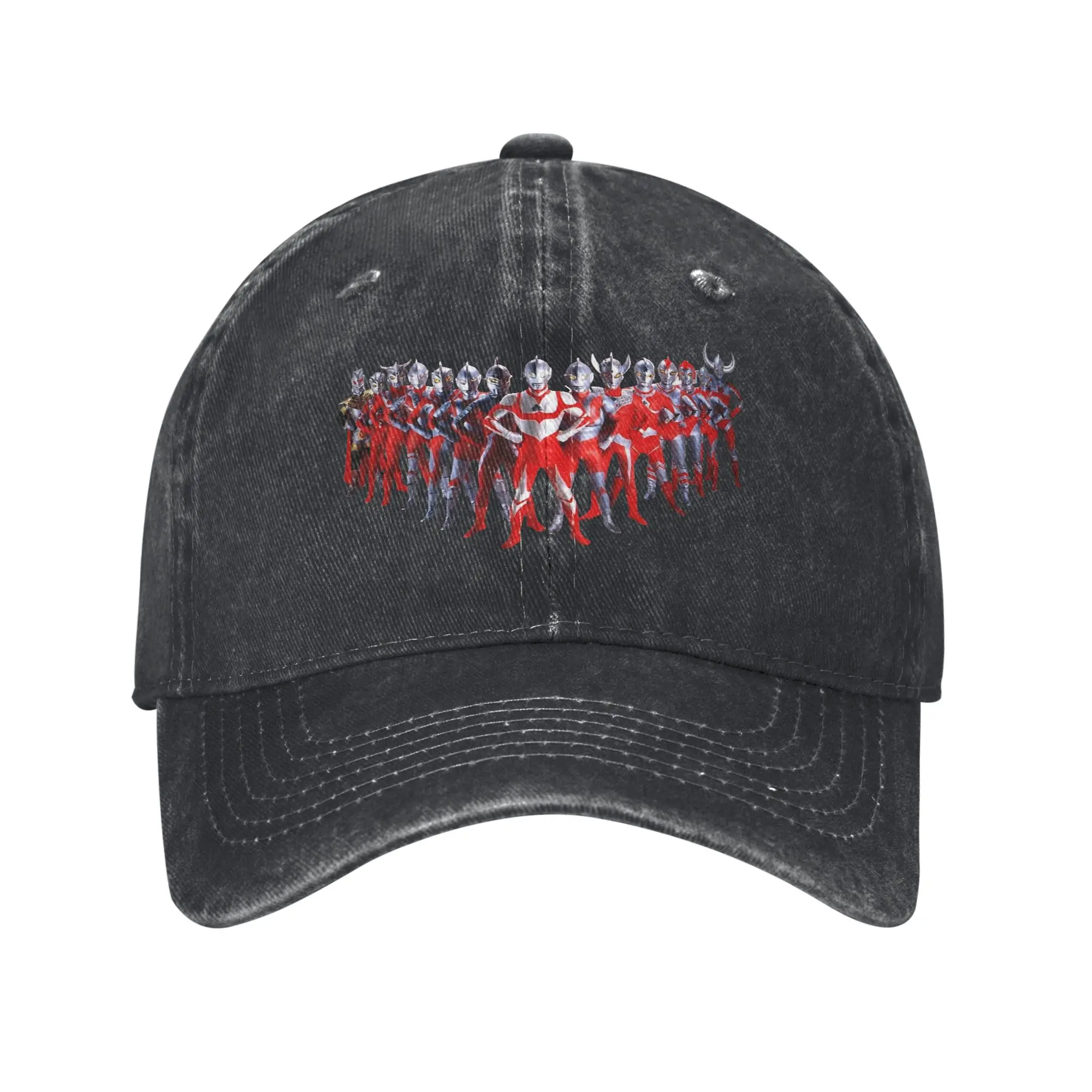 The U-Ultraman Unisex Style Baseball Caps  Distressed Denim Washed Caps Hat Fashion Outdoor Travel  Gift Snapback Hat