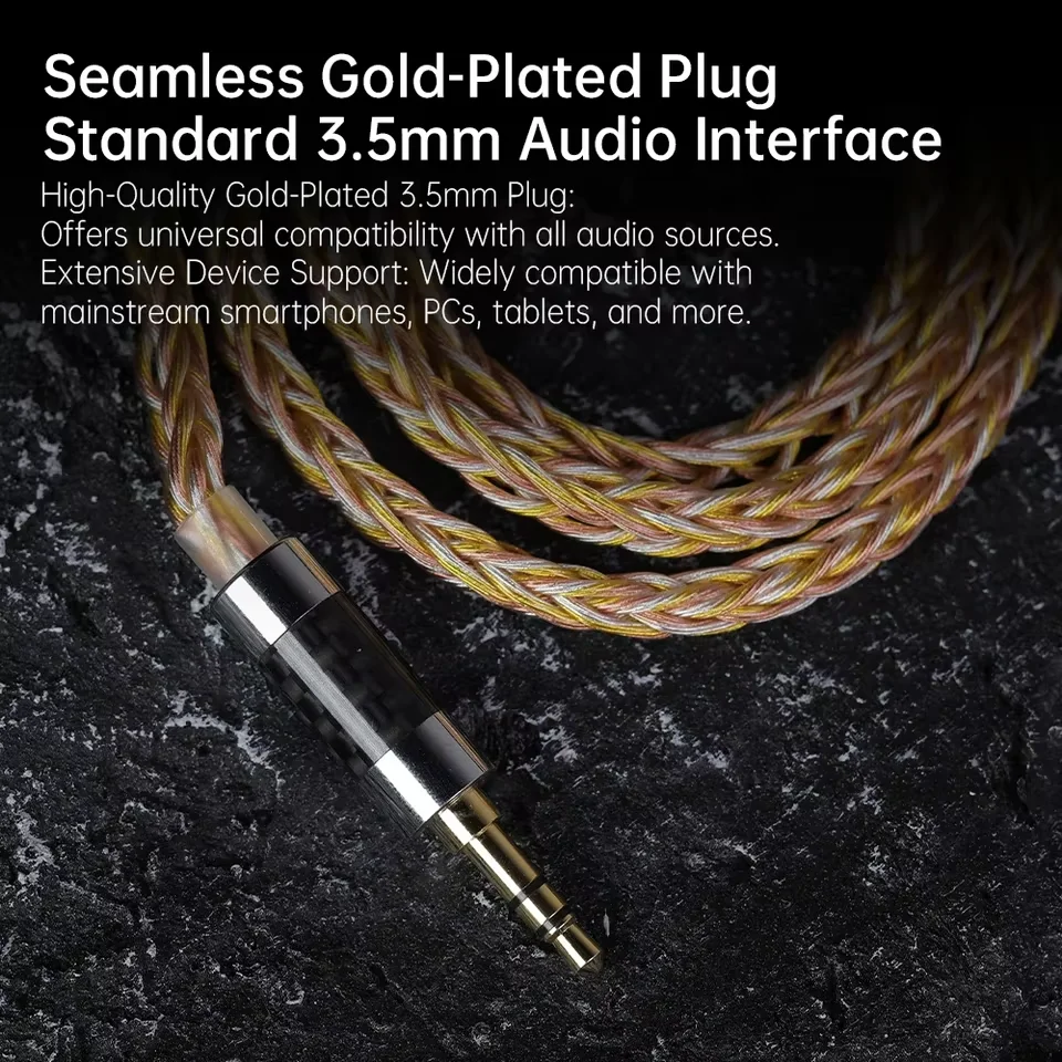 CCA Earphone Cable 8 Core