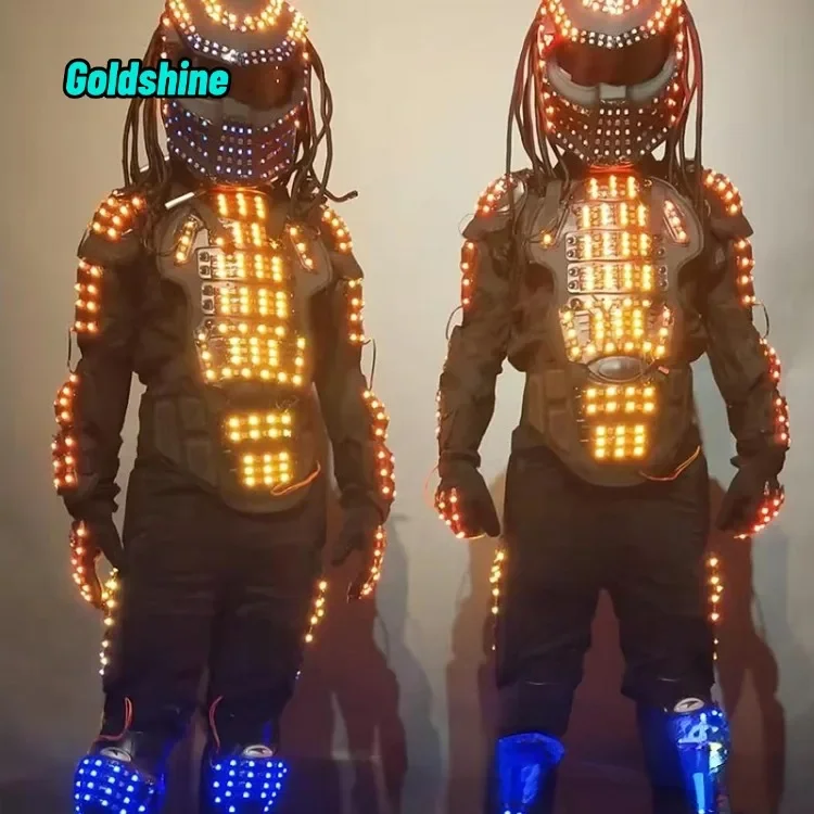 

High Quality Customizable Full-Color LED Robot Costume for Halloween and New Year Night Club Ba Shows