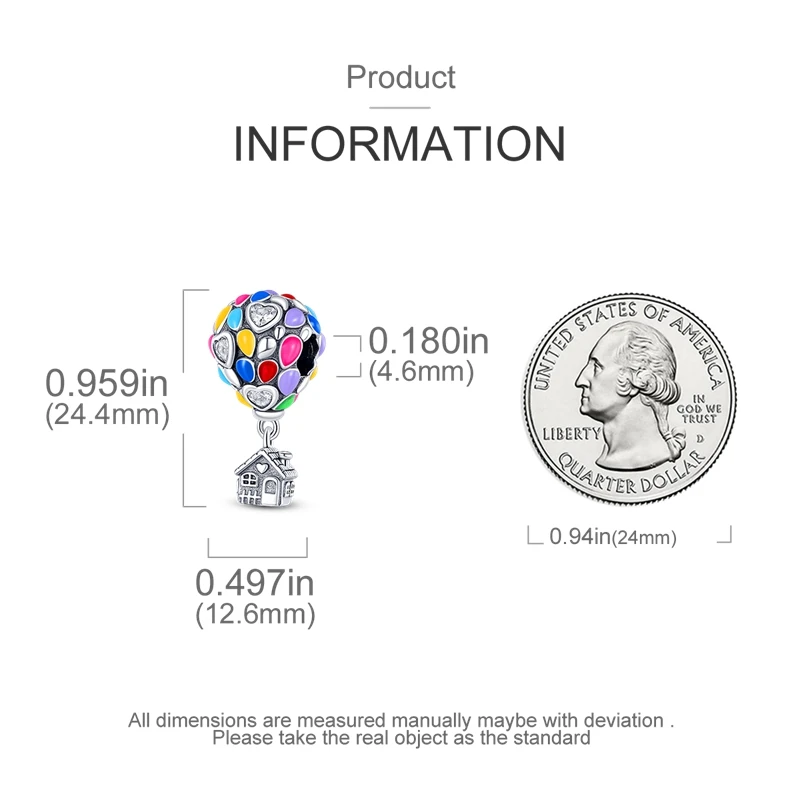 925 Sterling Silver Hot Air Balloon Sunflower Color Series Charms Beads Fit Original Wear Bracelets S925 DIY Jewelry Gifts