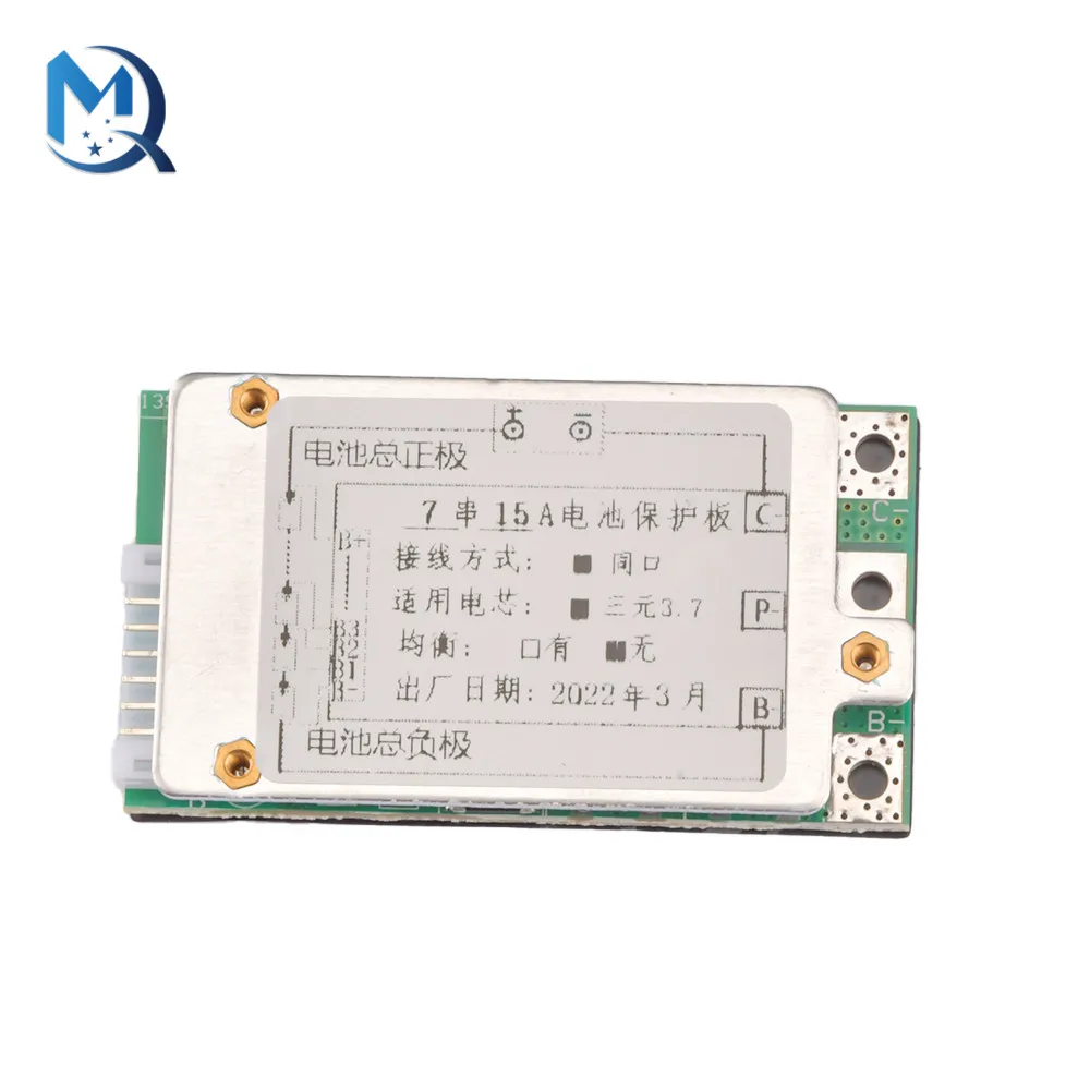 BMS 7S 30A 20A 12A 24V litowo 18650 akumulatory ładowania pokładzie Balancer PCB zabezpieczenie przed zwarciem wspólny Port dla Escooter