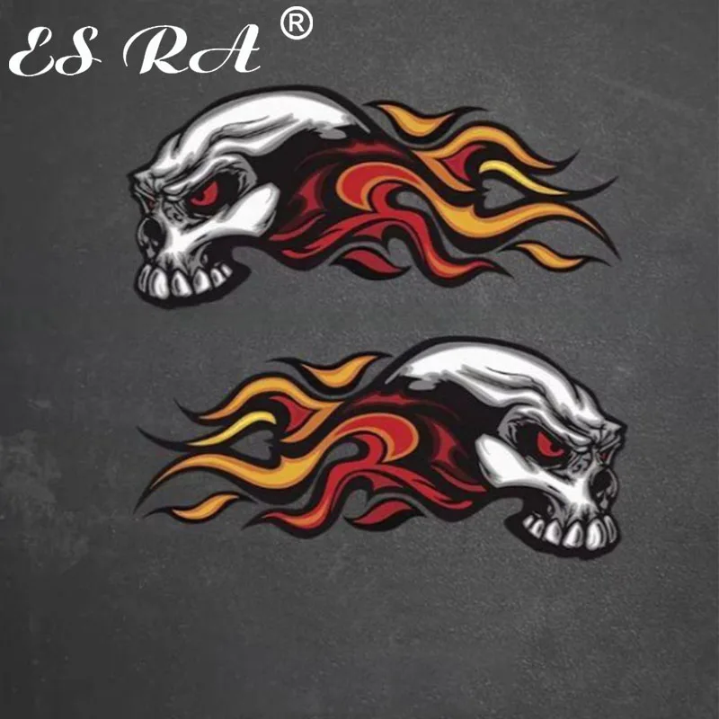 

Flame Skeleton Motorcycle Modification Decoration Stickers Body Glass Scratches Cover Reflective Decals