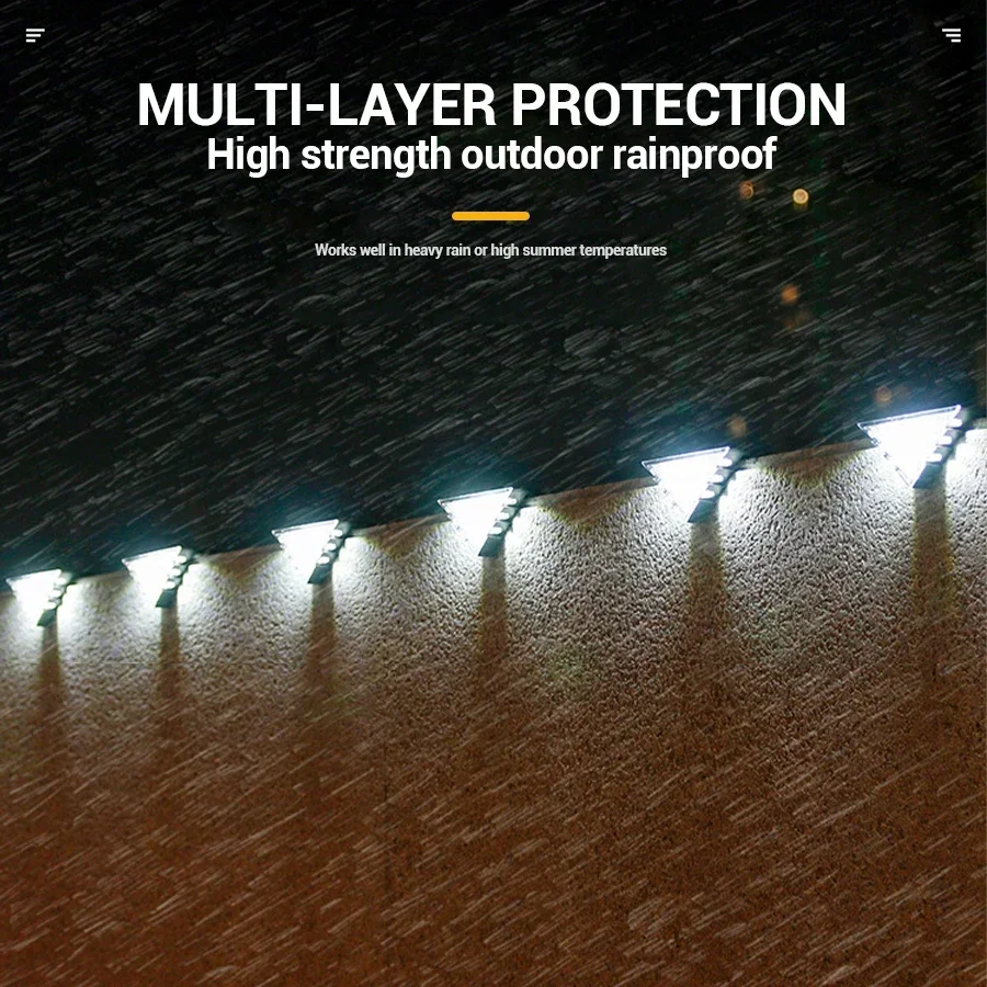 LED Outdoor Solar Light Step Lamp Lens Design Super Bright IP64 Waterproof Anti-theft Stair Light Decor Lighting for Garden Deck