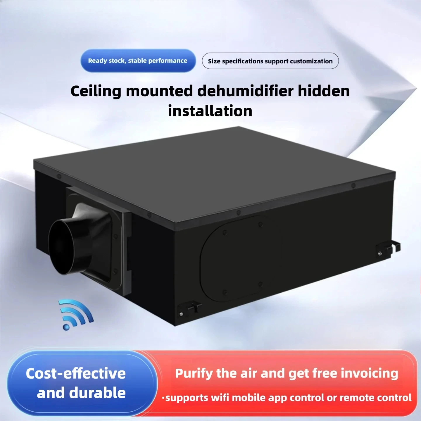 

Ceiling Dehumidifier Home Industrial Ducted High Power Fresh Air Warehouse Workshop Basement Swimming Pool