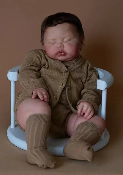 DLS Personalizowana Limitowana Edycja 25-calowa Lalka Reborn Żółciak z Ręcznie Włosami, Gotowa Lalka z Różnymi Sukienkami