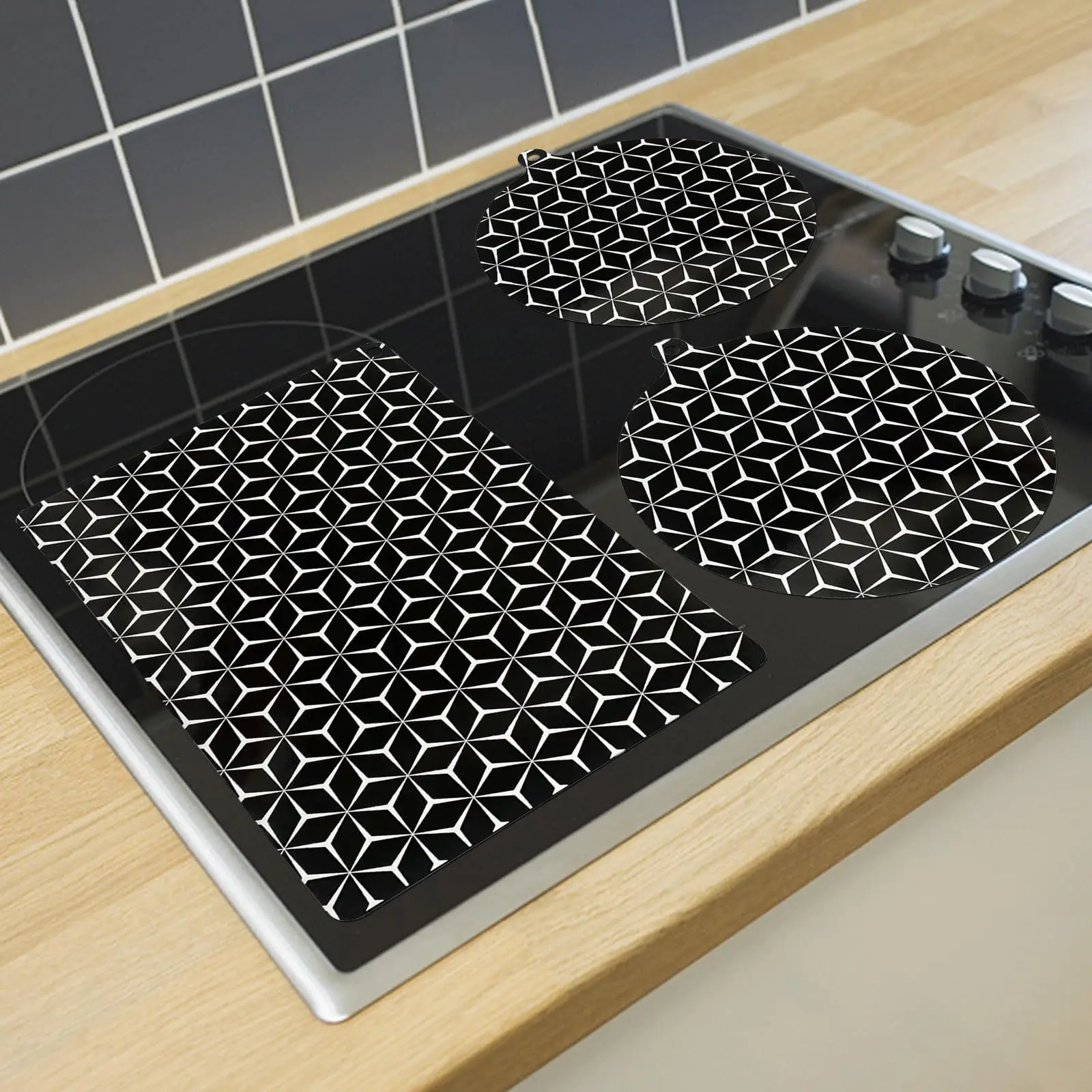 Protector de placa de inducción de silicona, funda para placa de inducción reutilizable, protector contra arañazos para cocinas de inducción