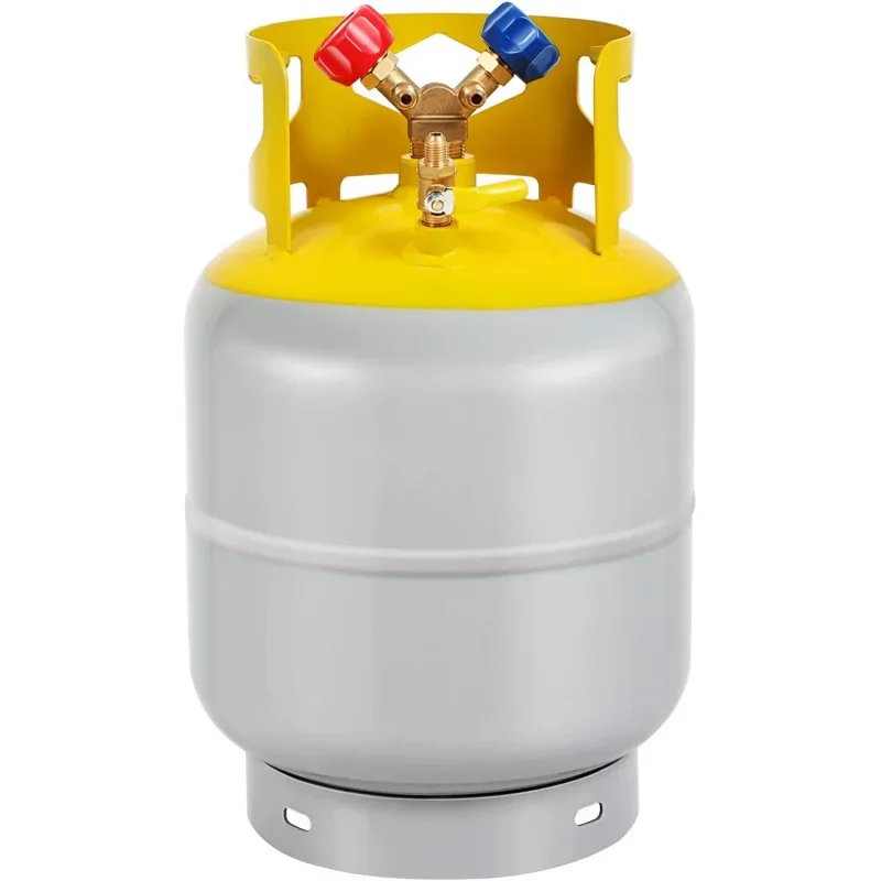 Recovery Tank 30 LB Reusable Recovery Cylinder Tank 1/4 SAE Y-Valve Recovery Can without Float Switch R12 R22, R