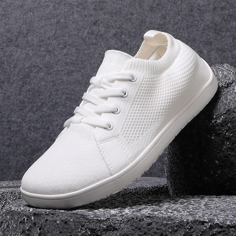 

Новая пара босиком с широким носком для мужчин и женщин, минималистичные прогулочные кроссовки, нескользящие уличные мужские кроссовки с дышащей сеткой