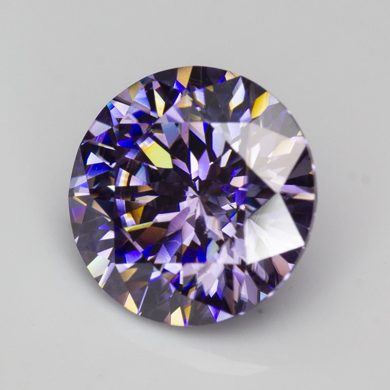 Royal Purple Plum Blossom Cut Moissanite Loose Stone Lab Diamonds 0.5-5.0ct Positive Pass Tester with GRA Certificate