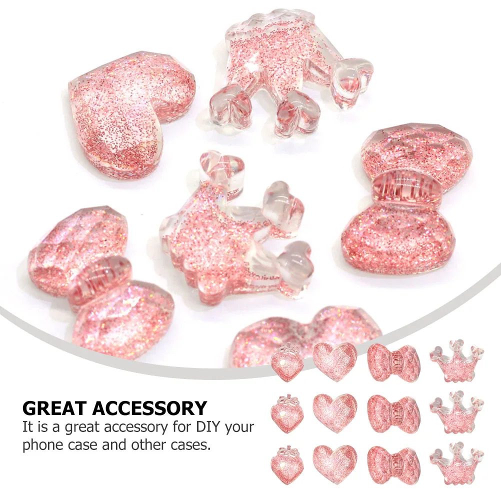 

Glitter Powder Patch Decoration Diy Accessories Phone Case Supplies Handmade Ornament Cartoon Resin Sticker Handicraft Material