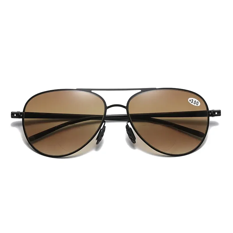 Bifokale Lesebrille Männer Mode Doppel Brücke Sonnenbrille Männlich Aussehen Weit und Nah Anti Glare Hyperopie Brillen +1,0 Bis +4,0 – Detail 14