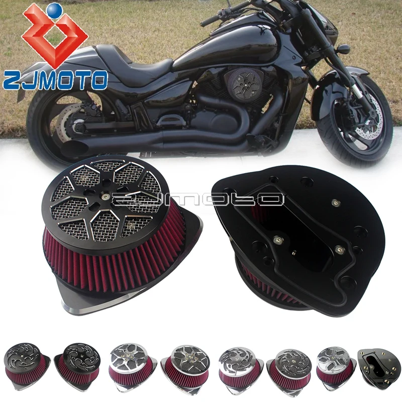 For Suzuki Boulevard M109R Boss VZR VLR 1800 M109R2 M109RZ C1800R Intruder Motorcycle Dual Air Cleaner Intake Air Filter Cover