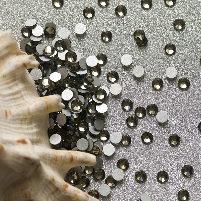 Schwarze Diamant-Glitzer-Kristall-Strasssteine, nicht heißklebend, aus Glas, für Nagelkunst, DIY-Mode, Kleidungsdekoration und Accessoires – Detail 5