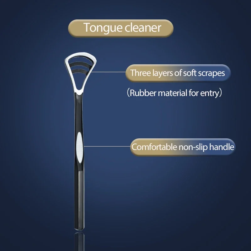 

Dual Head Tongue Scraper - Metal & Silicone Professional Oral Hygiene Tool for Adults to Remove Bacteria