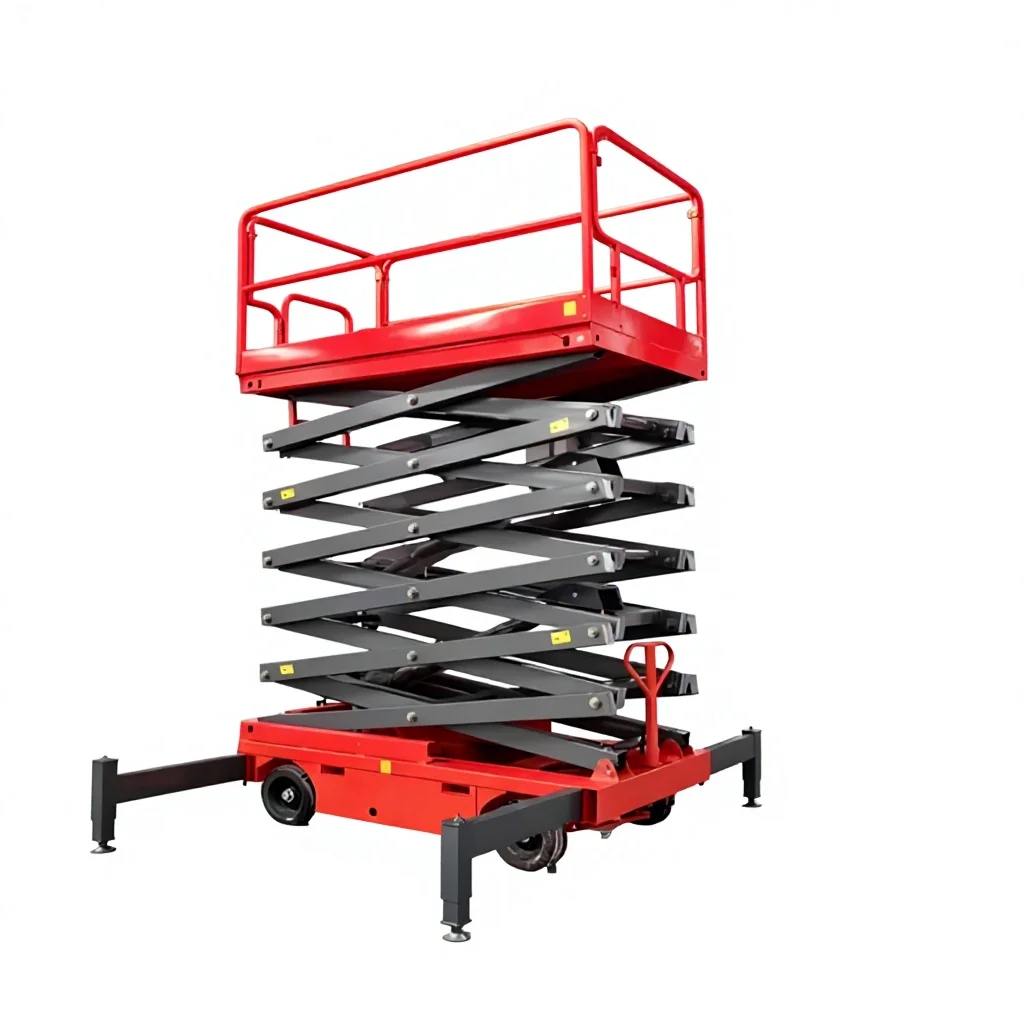 Foldable Support Outrigger Scissor Lifter Lifting Platform Save Storage Space When Machine Is Not In Operation