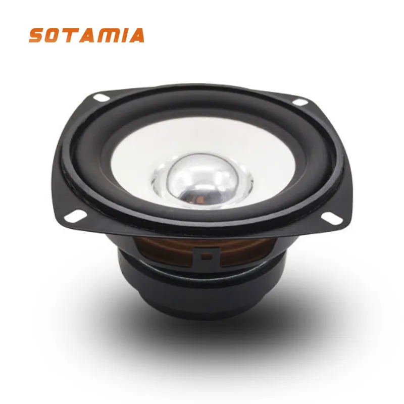 SOTAMIA 1Pc 4 Inch 105mm Full Range Sound Speaker Driver Paper Cone 6 Ohm 15W DIY Multimedia Music Pc Speaker Home Loudspeaker