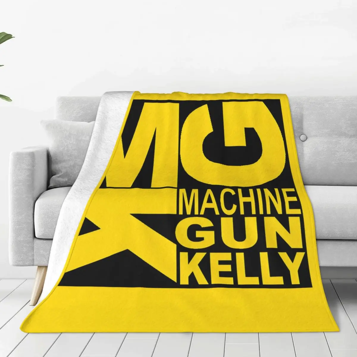 Custom Rapper MGK M-Machine Gun K-Kelly Blanket 3D Print Soft Flannel Fleece Warm Throw Blankets for Car Bedding Sofa Bedspreads