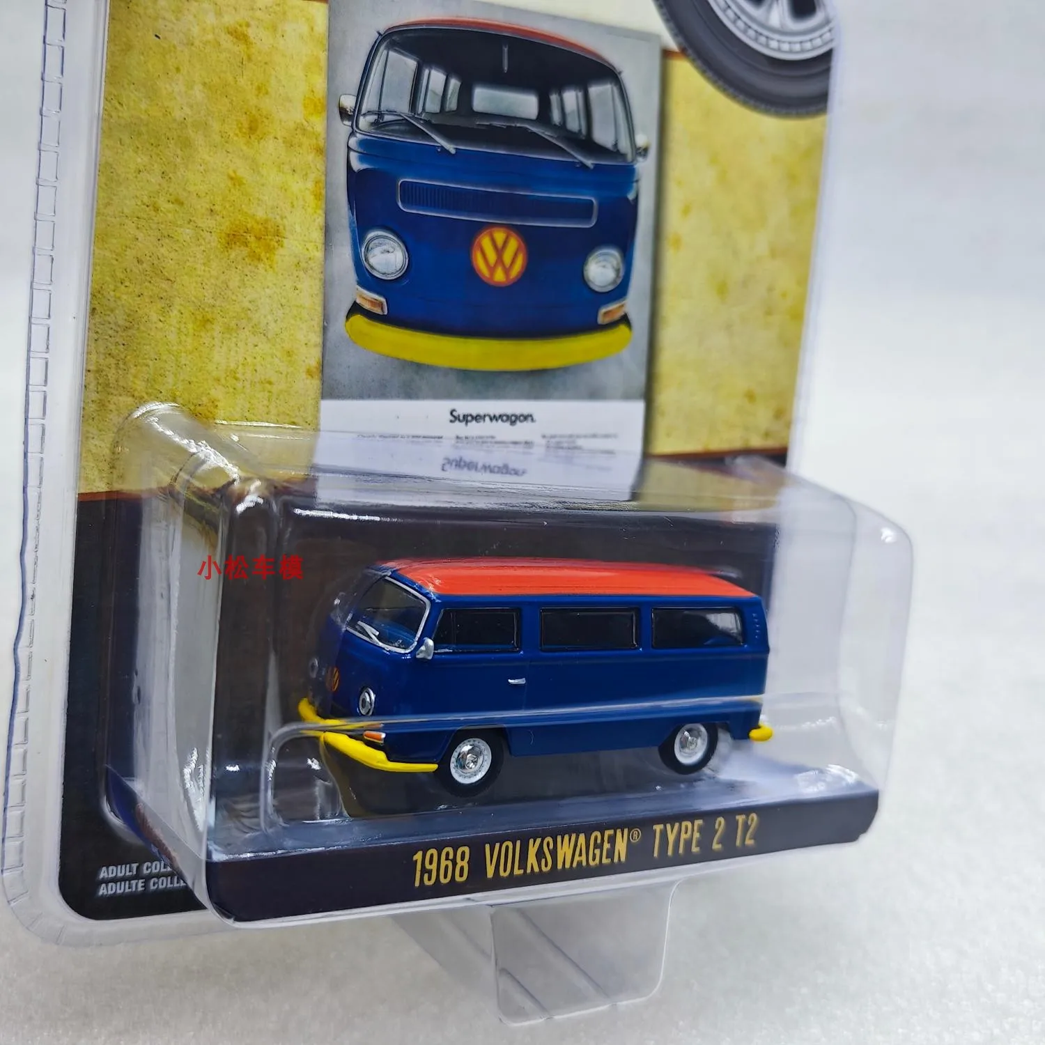 1:64 1968 Volkswagen TYPE 2 T2 High Simulation Alloy Car Model Collectible Toy Gift Souvenir Display Ornament