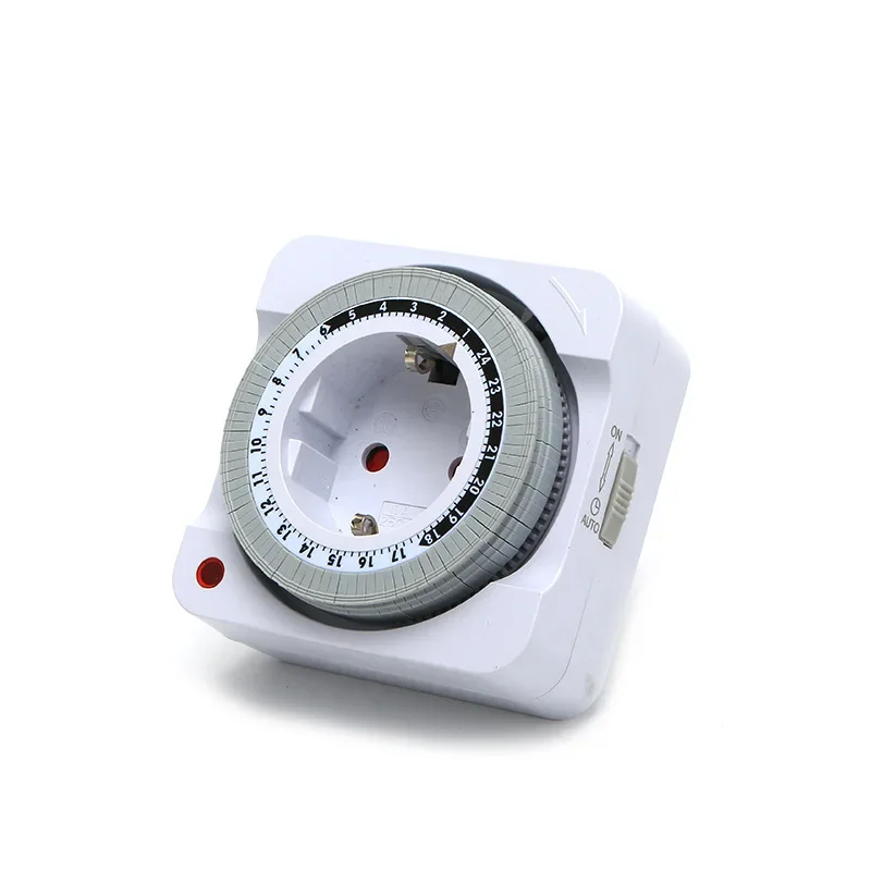 EU Plug 24 Hours Timer Switch Plug in Mechanical Grounded Programmable Smart Countdown loop Switch Socket Indoor Auto Power off