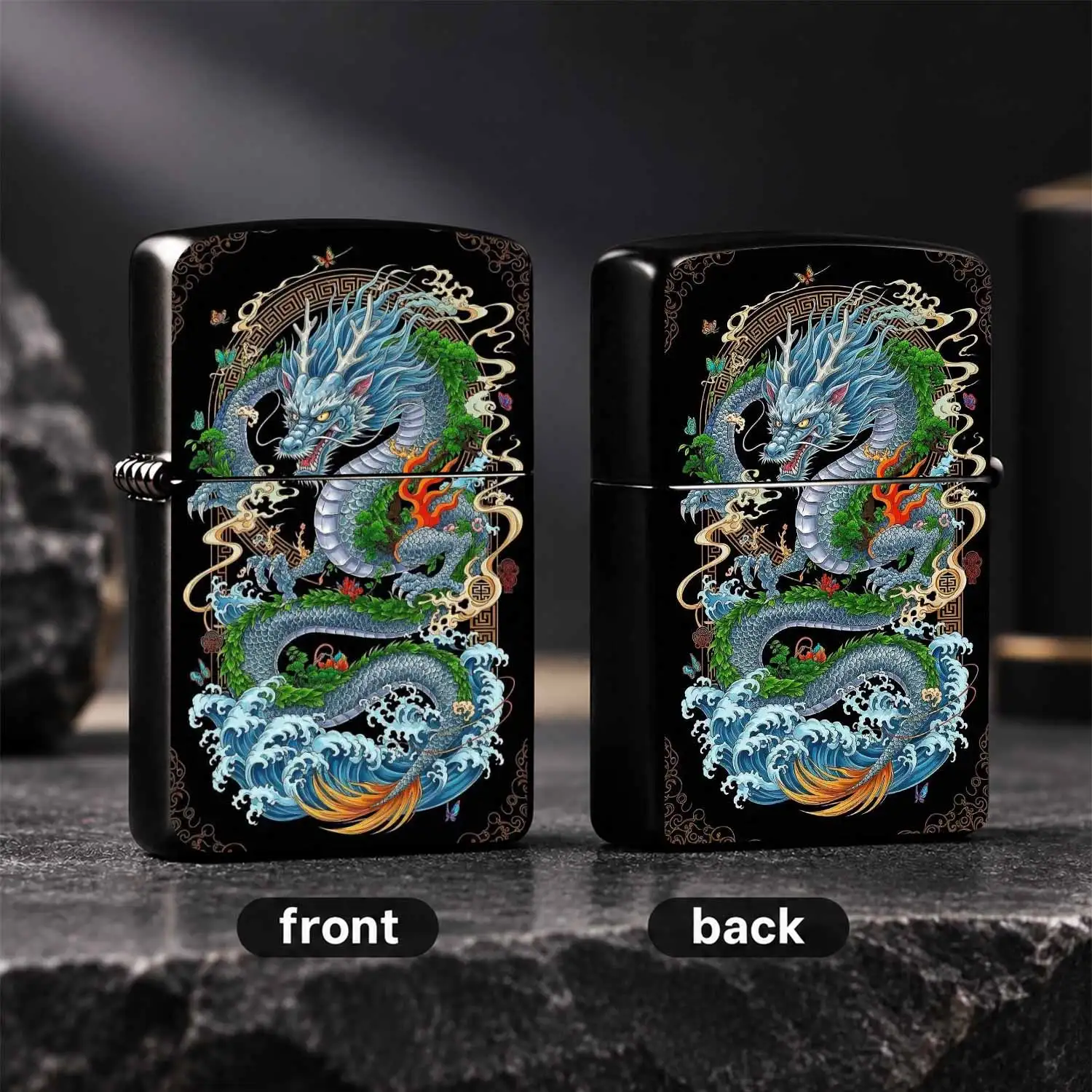 Eastern Style Style Auspicious Dragon Wave-Treading Portable Igniter, Traditional Divine Themed Creative Trendy Decor, Premium Chic National Aesthetic Daily Carry Item, Unique Lucky Implied Accessory, Suitable For All Scenarios, Exquisite D