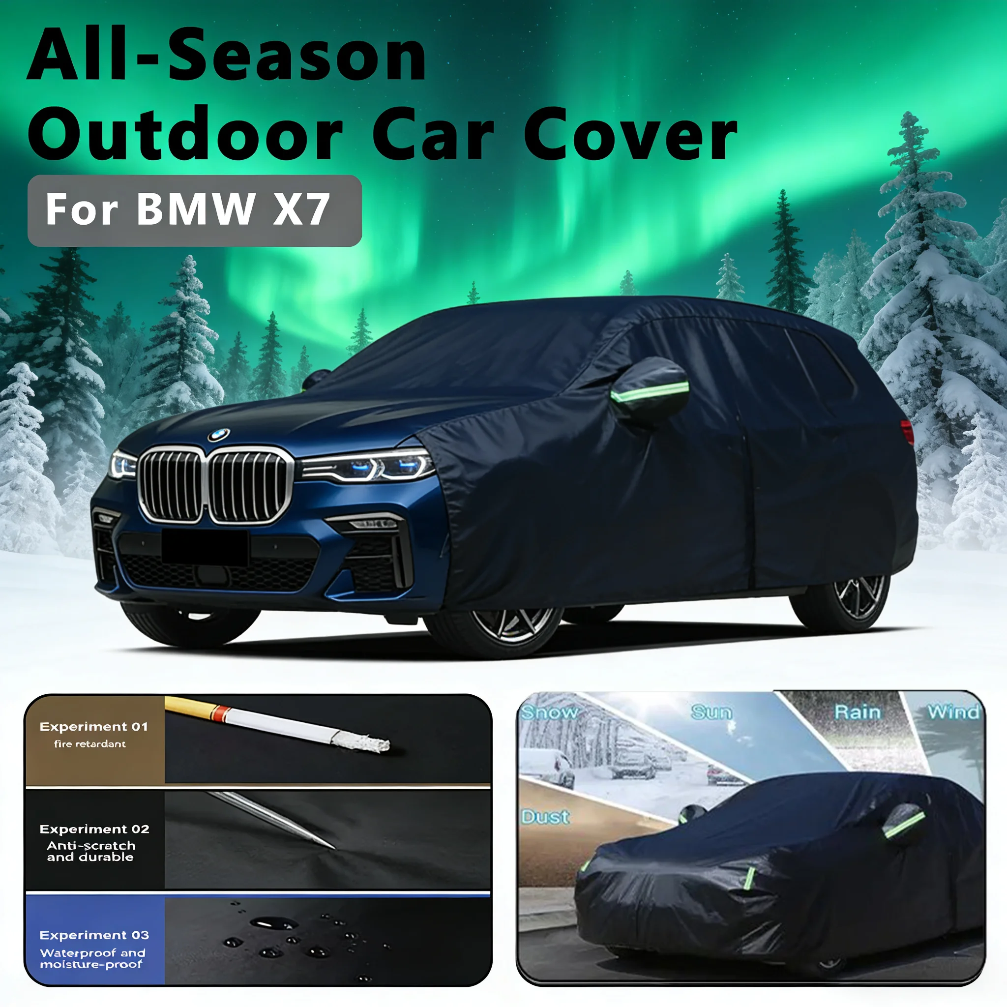 Car Cover for BMW X7 - Outdoor Full Body Protection, Waterproof Dustproof Heat-Resistant, All-Season Use Exterior Accessories