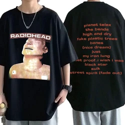 Vintage Rock Band Radiohead T Shirt Men 100% Cotton T-shirts Hip Hop The Bends Music Album Print Tee Shirt Oversize Top 71733