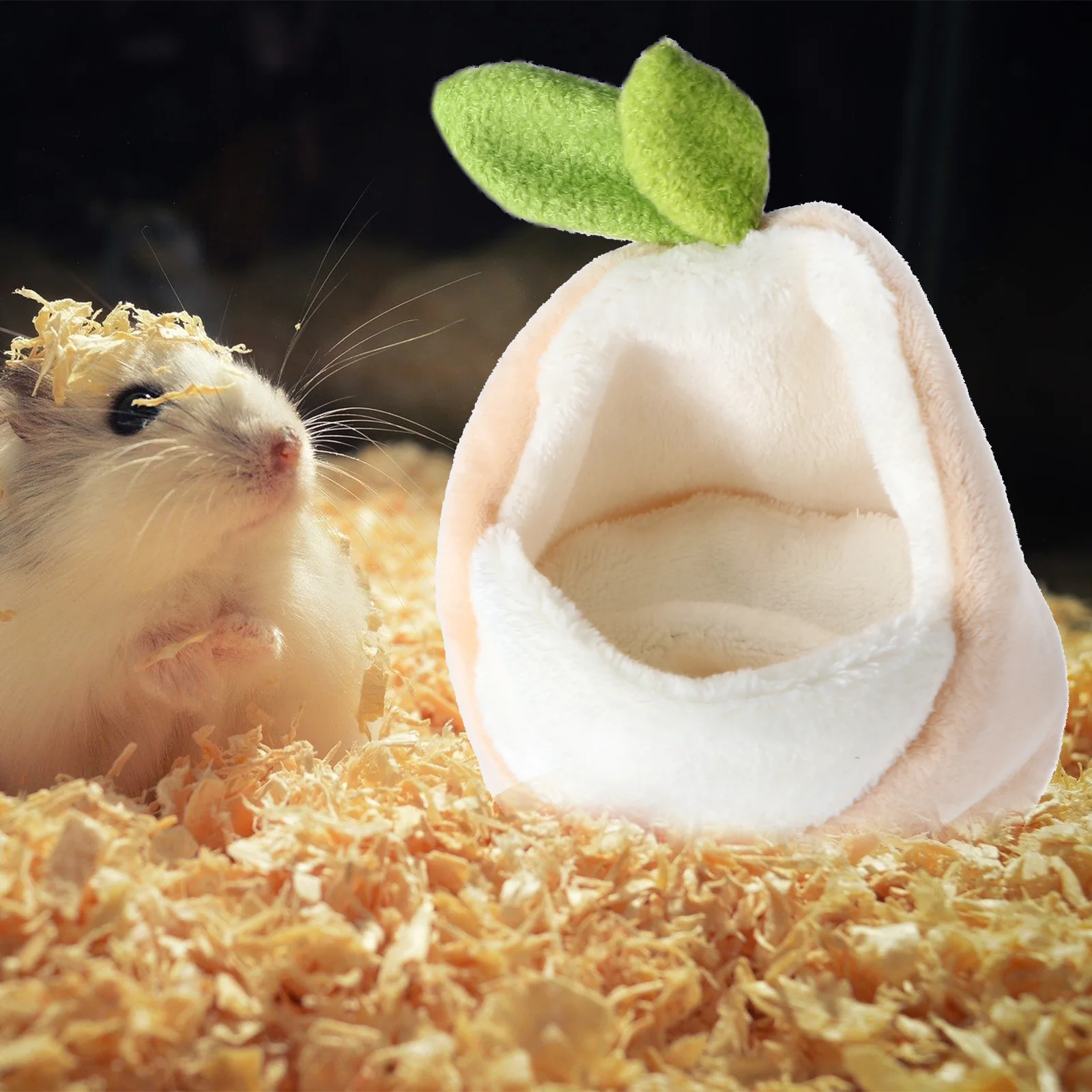 

1Pcs Pet Warm Nest Handheld Hamster Cotton Den Small Guinea Pig Comfortable Cozy Warm Hamster Sleep Nest