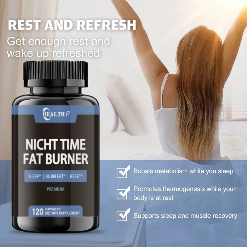 Nighttime Fat Burning Honeycomb Capsules - Contains Vitamin D3 Green Tea for Detoxification and Intestinal Peristalsis