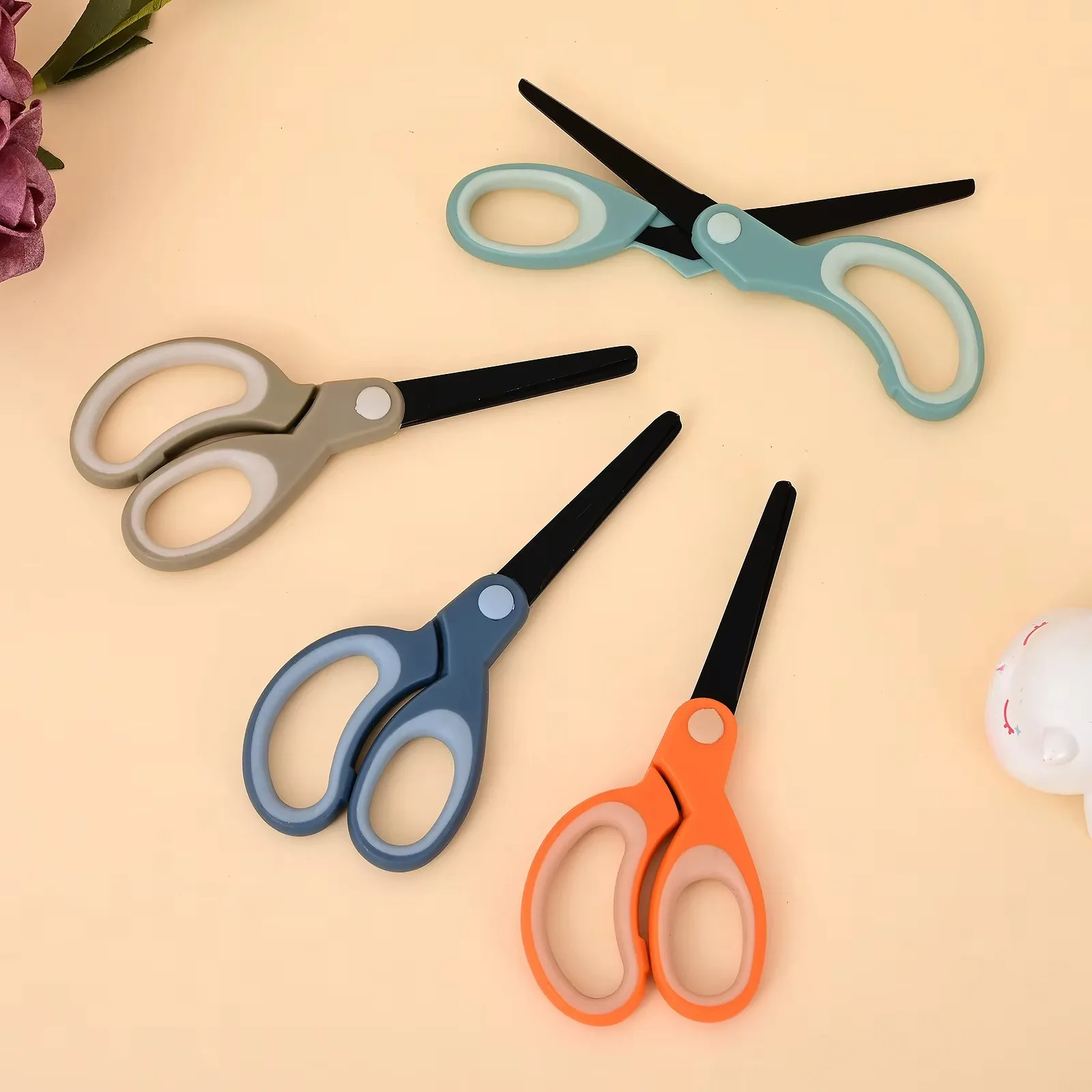 145 مللي متر سبائك الفولاذ المقاوم للصدأ مكافحة عصا مقص القرطاسية مكتب طالب DIY بها بنفسك اليد الحرفية أداة المدرسة لوازم مقص لطيف #5