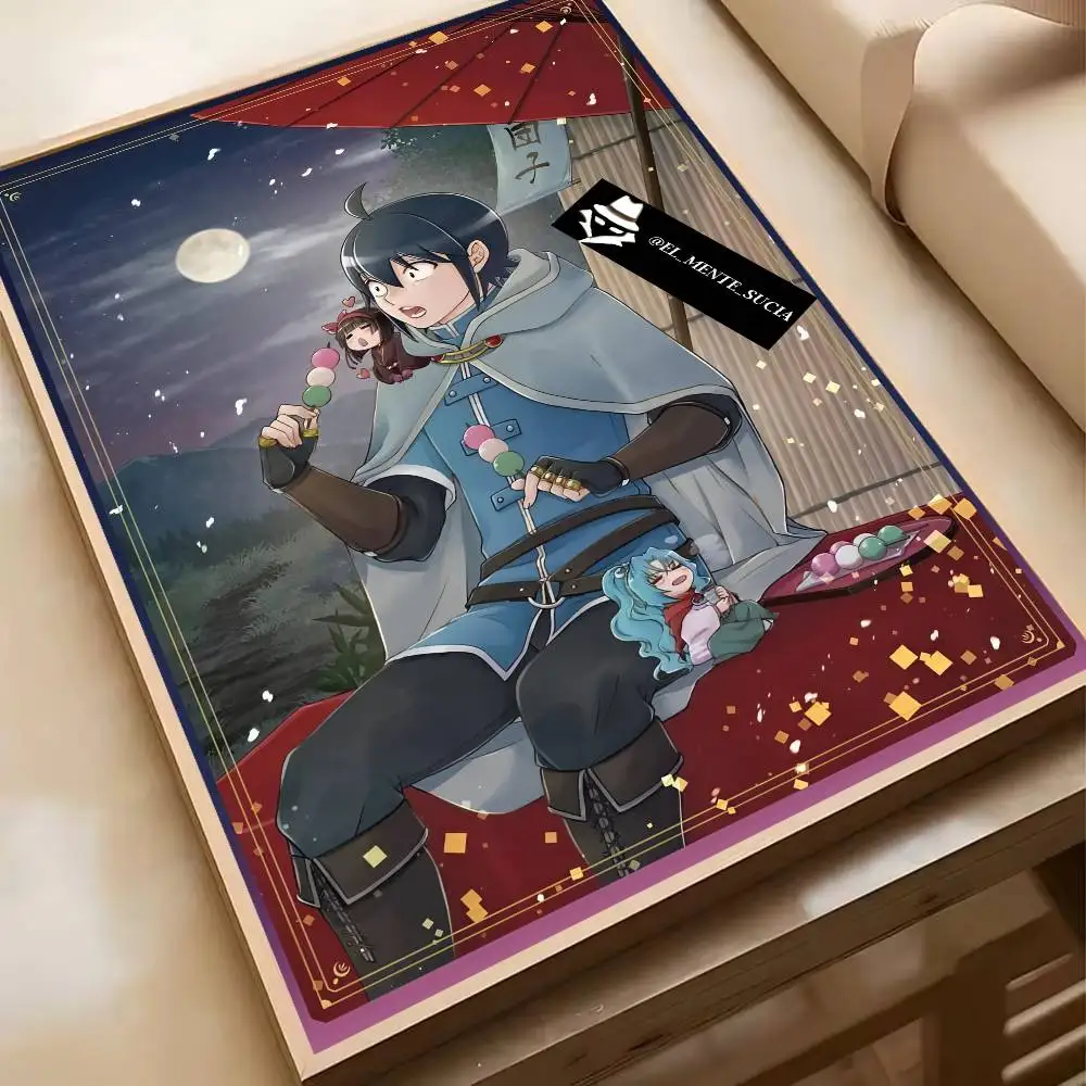 ملصق لعبة أنيمي Tsukimichi Moonlit Fantasy مقاوم للماء عالي الدقة ملصق جداري فني مطبوع ذاتي اللصق. ديكور غرفة المنزل الجمالي ليف